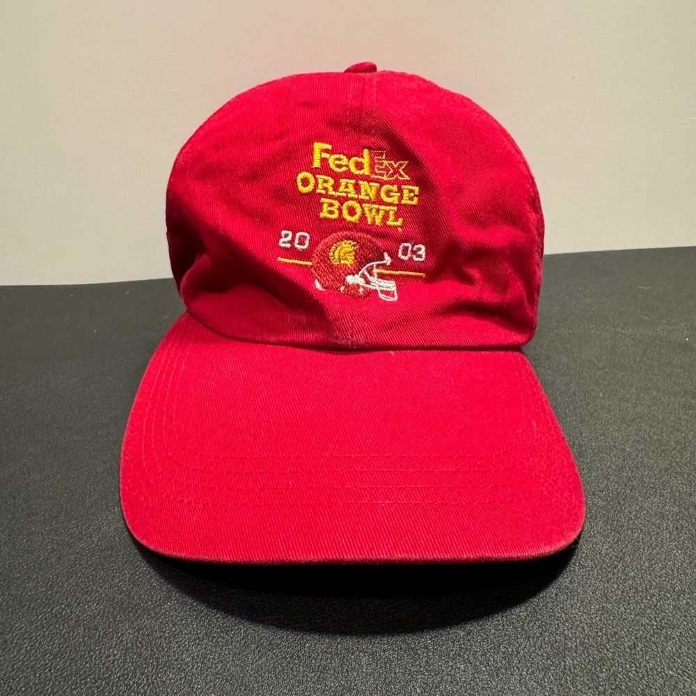 USC Hat‎ Cap Unisex OS Red Cotton 2003 Orange Bowl Football Vintage Dad Heritage